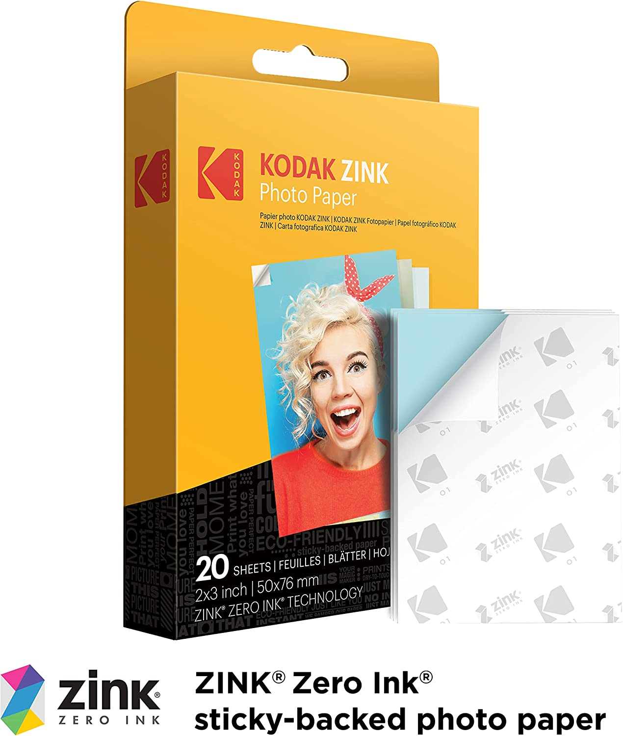 KODAK Step Printer Wireless Mobile Photo Printer with Zink Zero Ink Technology & KODAK App for Ios & Android (White) Gift Bundle image number 1