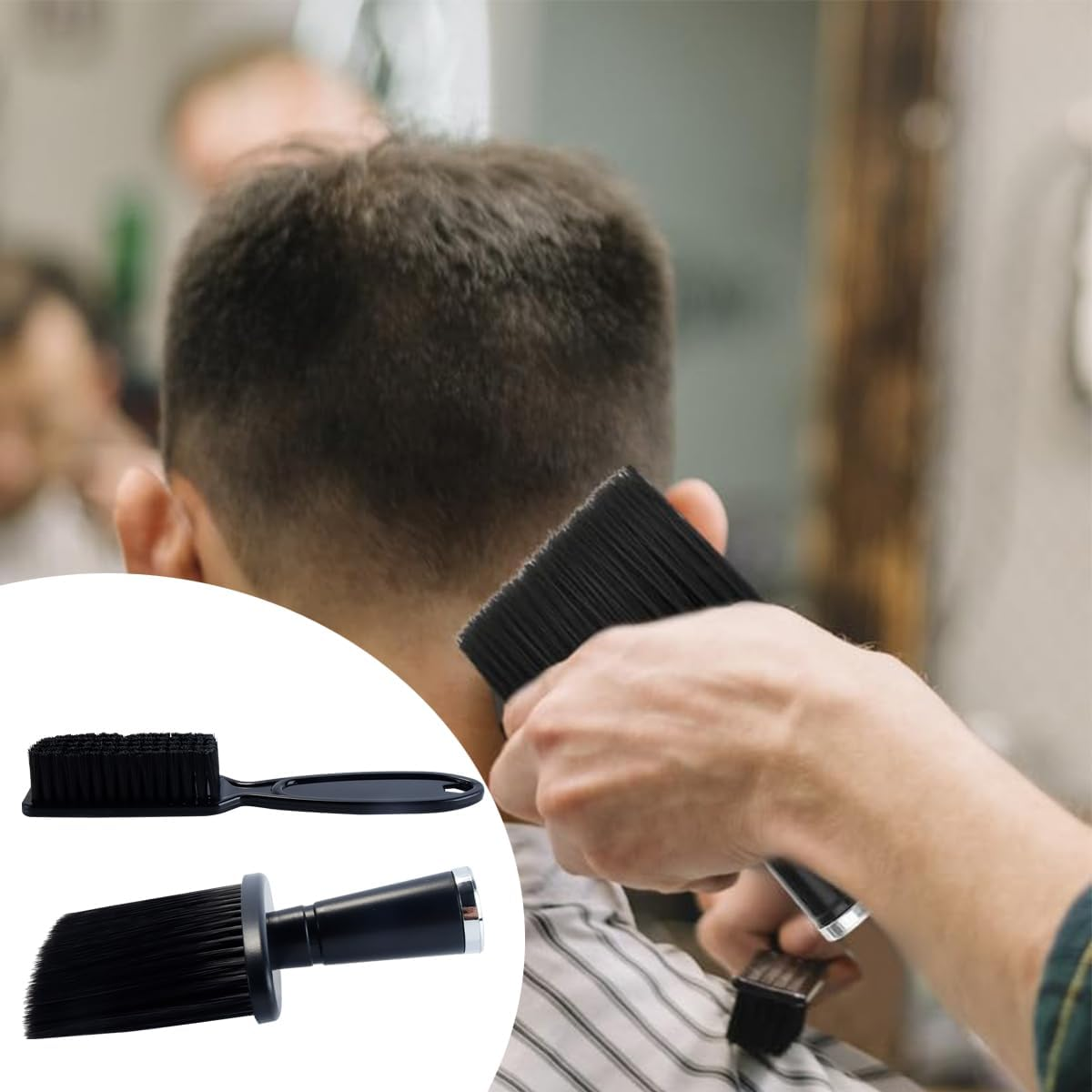 Enwye 1 Comb Cleaning Kit (With Clipper Cleaner/Neck Brush) for Removing Clippings and Debris from Clippings from the Neck and Face.