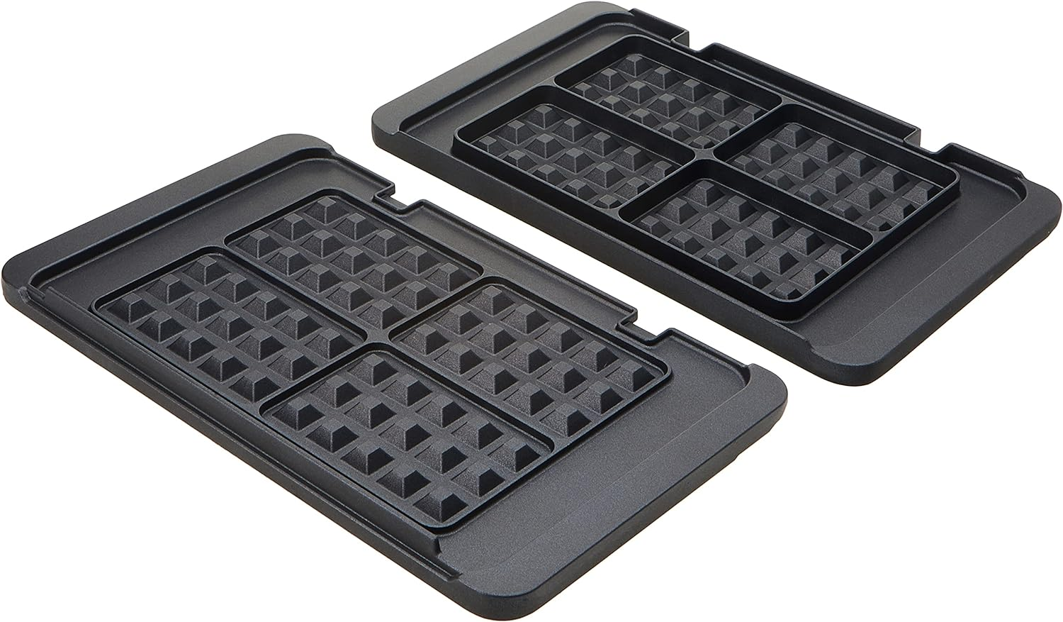 De'Longhi Multigrill Accessory Set of 2 Waffle Plates DLSK151, Compatible with Multigrill Models CGH1012D and CGH1112DP, Black image number 4