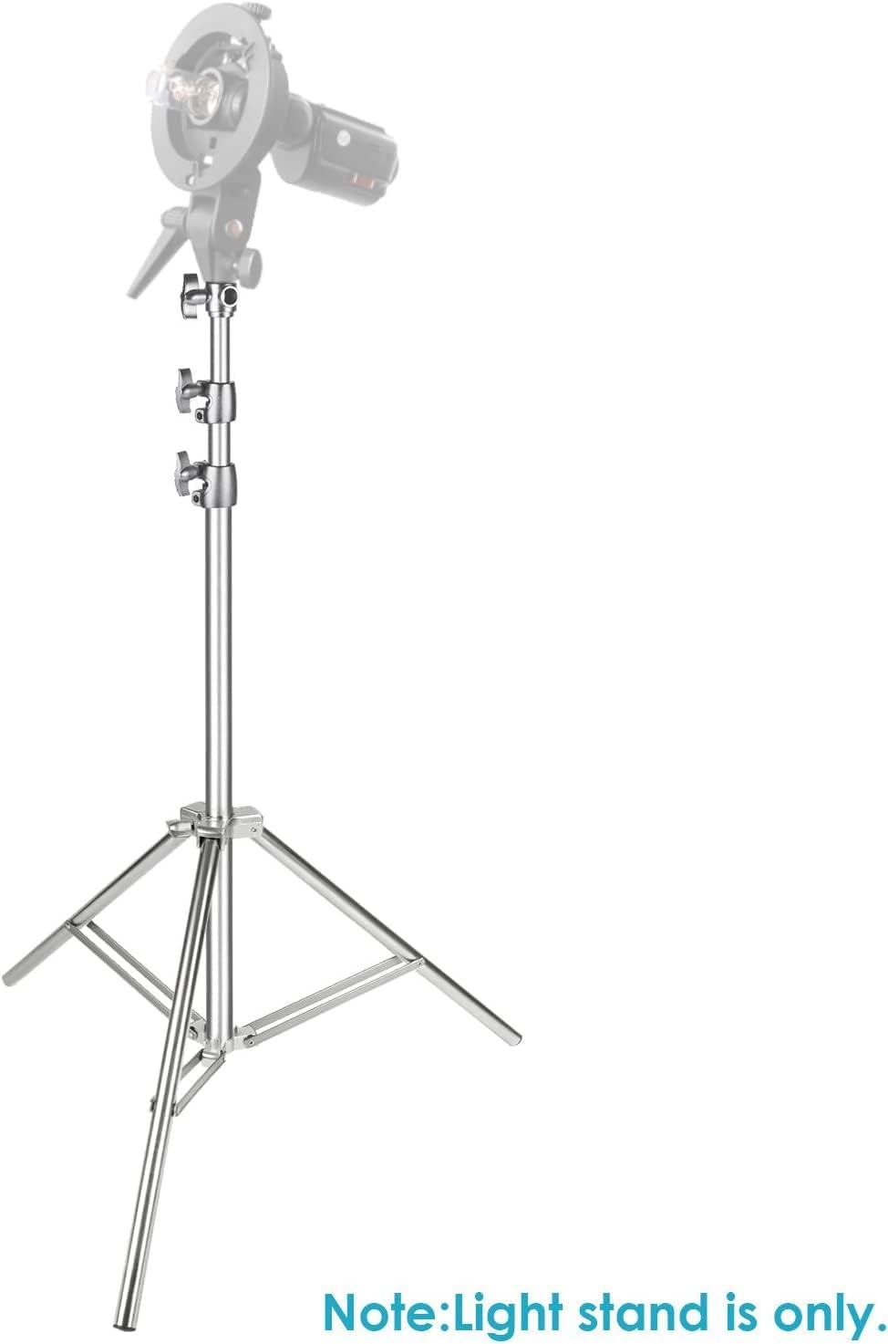 NEEWER 2PCS Light Stand Kit, 79"/200Cm Stainless Steel Heavy Duty Tripod Stand with 1/4" to 3/8" Adapter for Studio Softbox, Monolight, Reflector image number 5