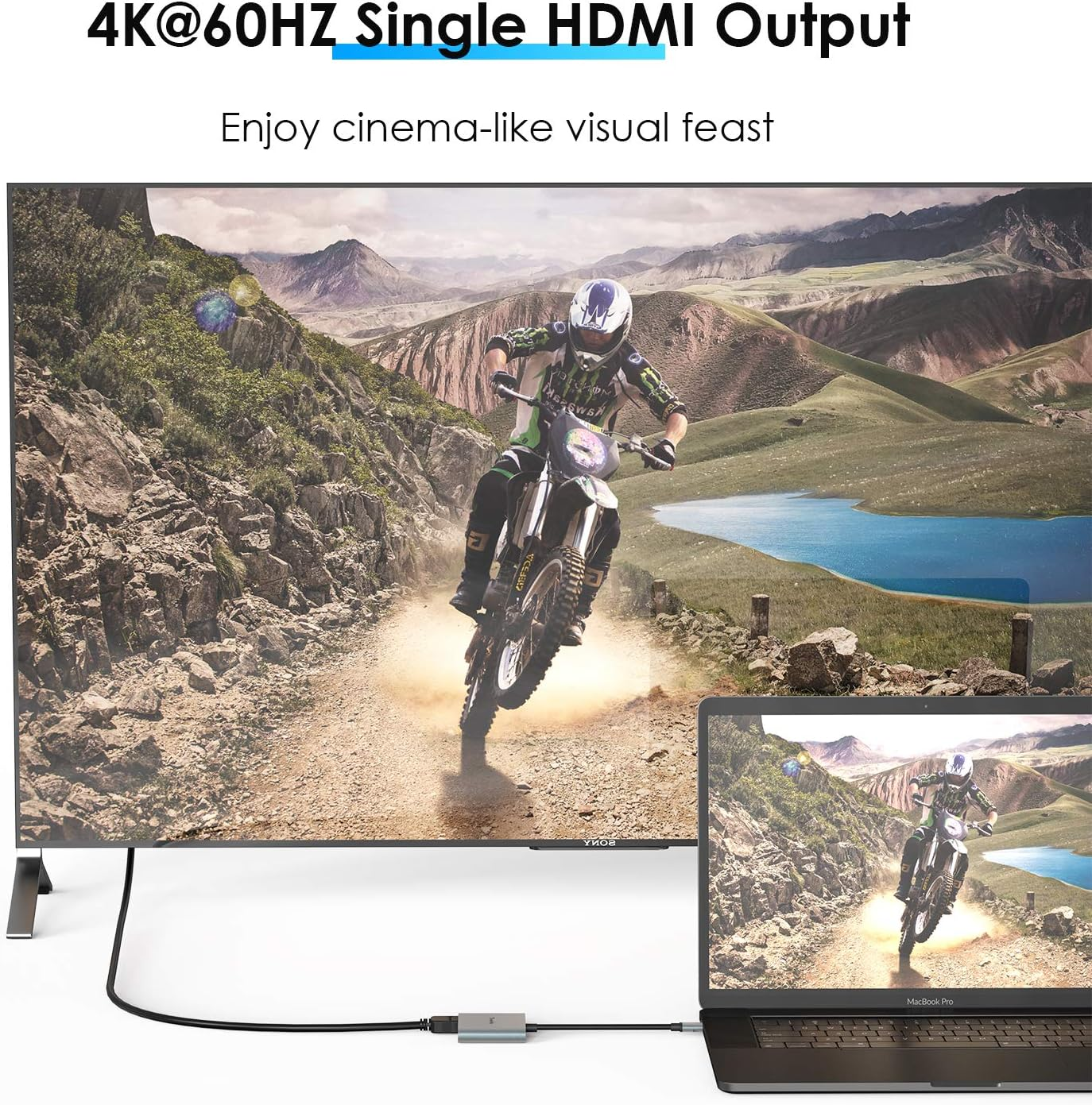 WAVLINK USB-C to Dual HDMI Adapter 4K30HZ Display, 3IN1 USB C Hub with 87W PD, Multi Monitor Converter for Thunderbolt 3,Macbook, Ipad Pro and More, Compatible with Windows, Mac OS, Linux, Ipad image number 5