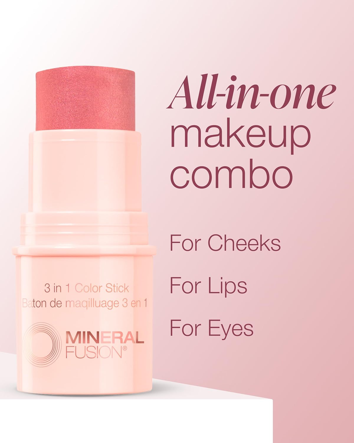 Mineral Fusion, Color Stick Rosette 3 in 1, 0.18 Ounce