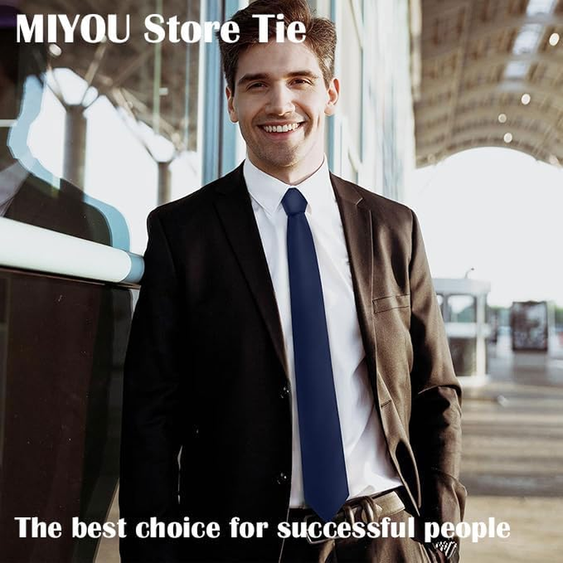 Men'S Ties Solid Color 8CM Necktie Plain Classic Striped Formal Business Wedding Party Ties for Men image number 4