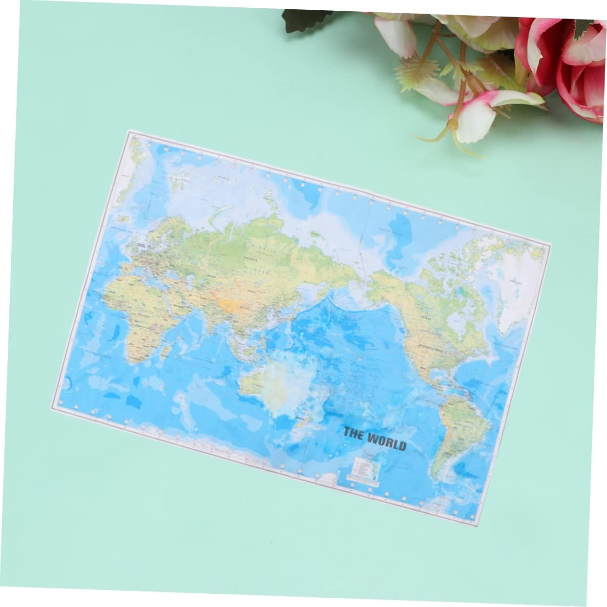GAROZATION High- World Map Poster Wall Picture Laminated Wall Map for Home Office Decor