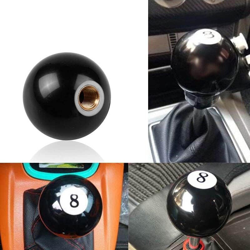 AIMALL Black 8-Ball Car Gear Shift Knob Universal Manual Shifter Lever Cover with 3 Thread Adapters for Manual and Automatic Transmission image number 3