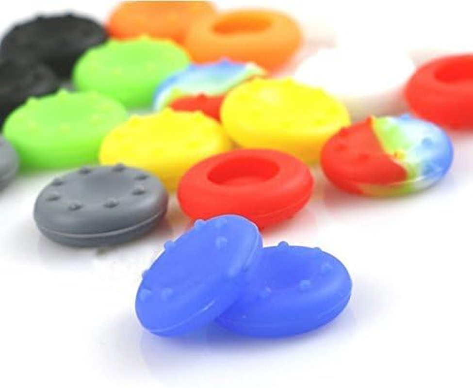Evervanz 24 PCS Silicone Thumb Grips Cap Cover for PS4, PS5, Xbox, Joystick Silicone Accessories Replacement Parts G_30 image number 1