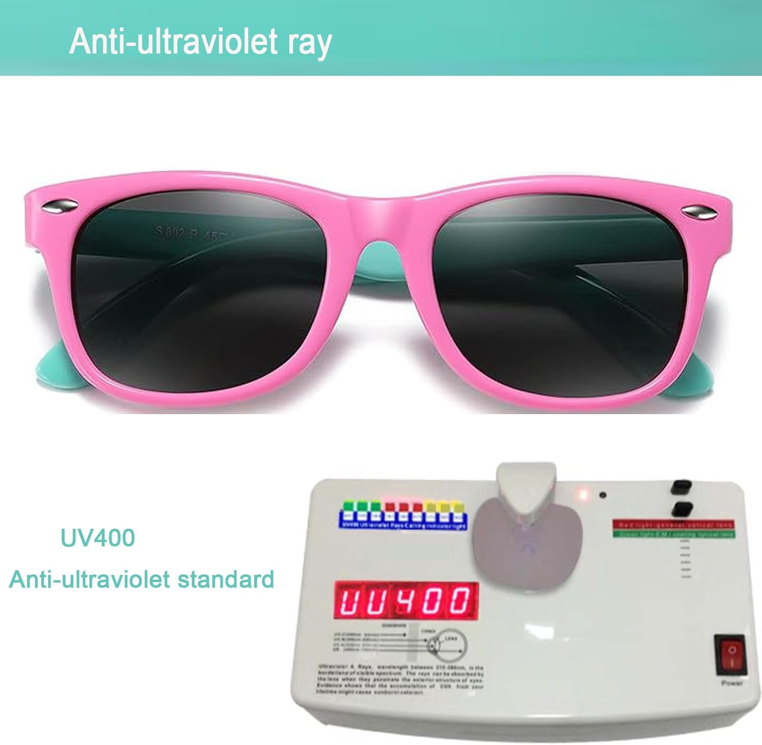 3 Pack Kids Polarized Sunglasses for Girls Boys, Stylish Polarized Sunglasses,Elastic Rubber for Toddlers Kids Party Outdoor Activities image number 4