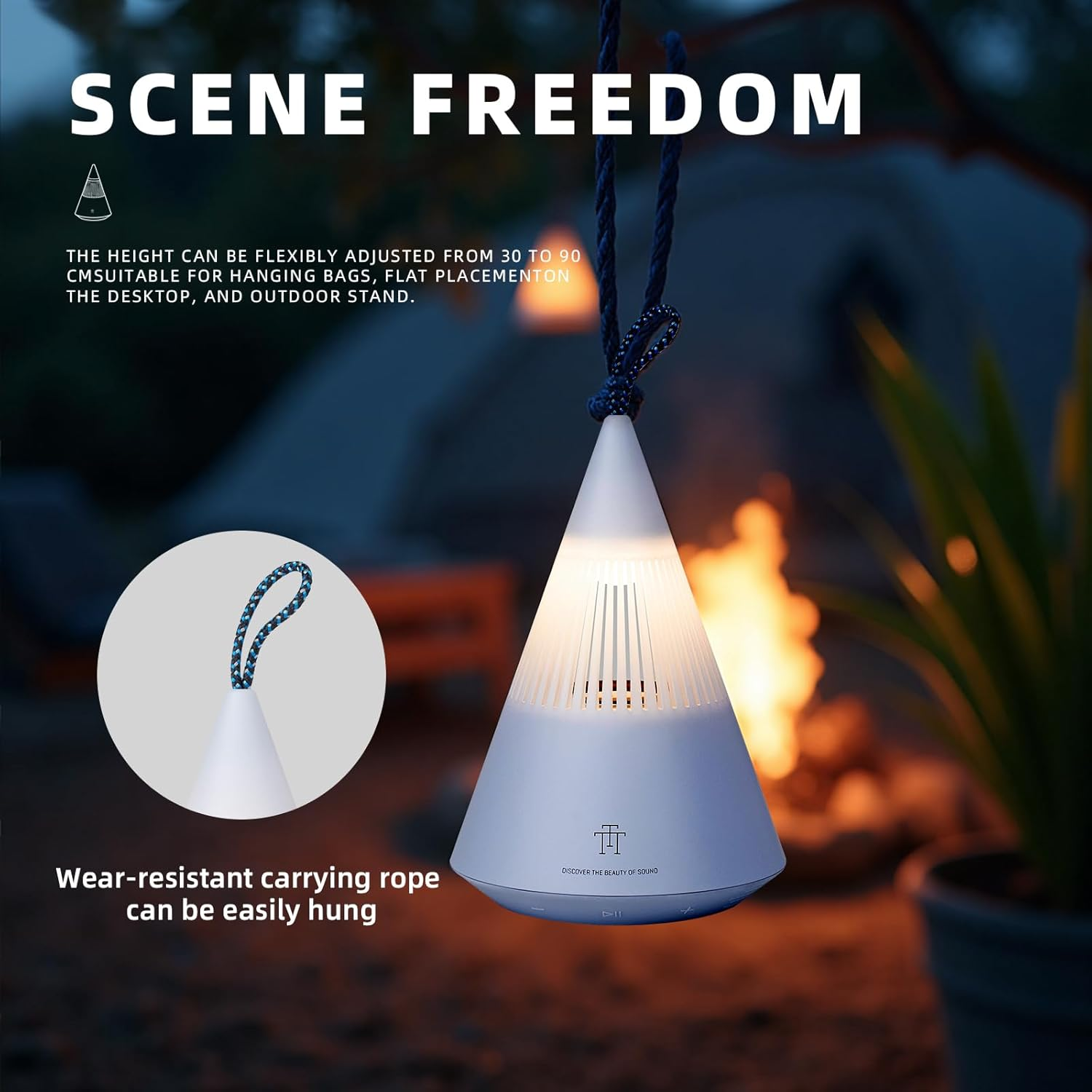 Bluetooth Speaker Portable Mini Wireless Lightweight Super-Compact Travel Speaker with 360-Degree, Bold, Immersive, Crystal-Clear Sound(Blue) - Blue image number 5