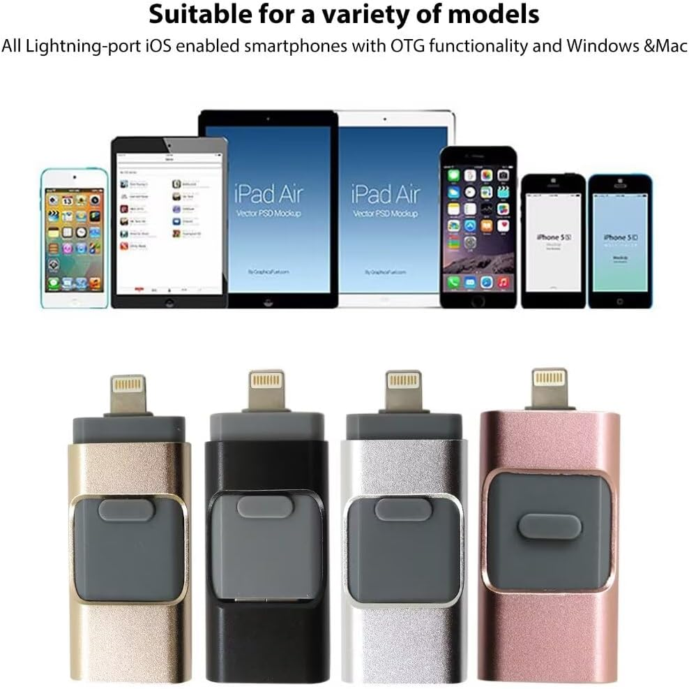 LINGSEE New 64GB USB 3.0 Flash Pen Drive Thumb U Disk Memory Stick Storage for Iphone Ipad PC Iphone 6 7 8 11 Pro X XS 12 13 14 for IOS8 or Above,Windows Xp,Windows 7/8/10,Window Osx,Linux.Mac (Black) image number 1