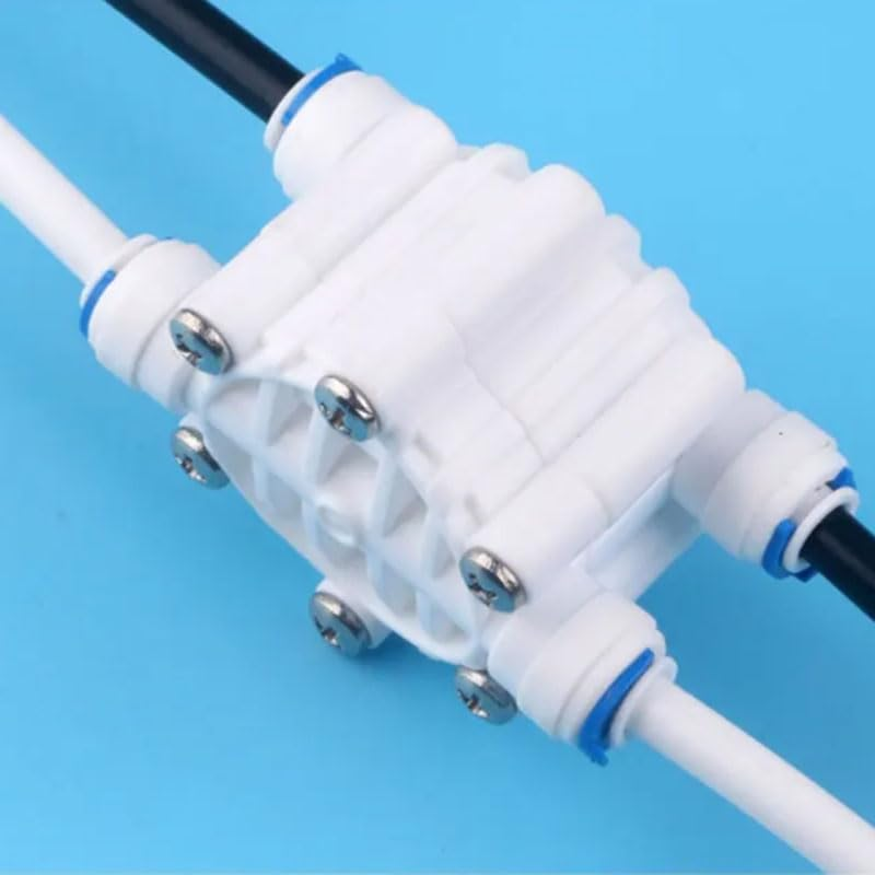 Wantane 4-Way Port Auto Shut-Off Valve - 1/4" Automatic Shut-Off Valve for RO Reverse Osmosis Water Filtration System - 1Pcs