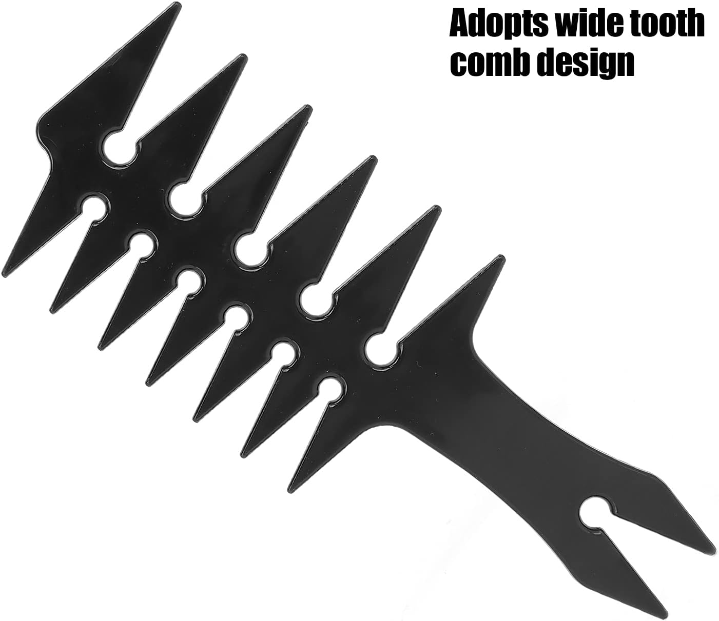 Jiawu Double -Sided Hair Comb Retro Design Hairdresser Comb for Men for Portable Use Absurd 1 X Hair Ideal for Use (Black) image number 5