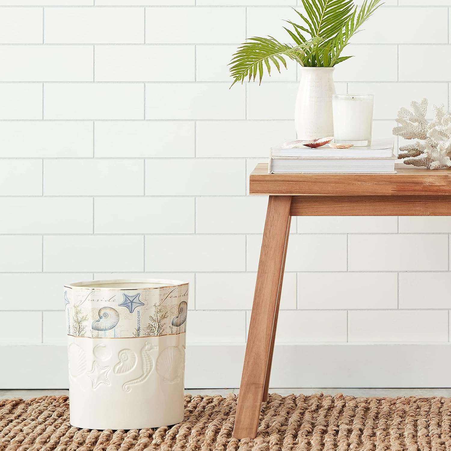 Avanti Linens Antigua Waste Basket, Multi image number 1