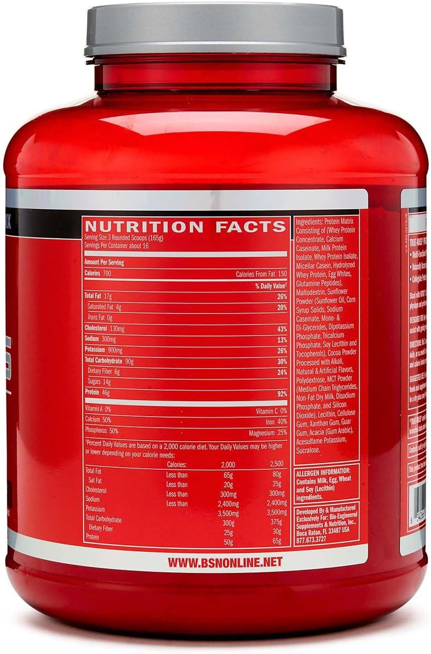 BSN True Mass Ultra Premium Protein/Carb Matrix 2.64 Kg, 16 Servings, Chocolate Milkshake image number 3
