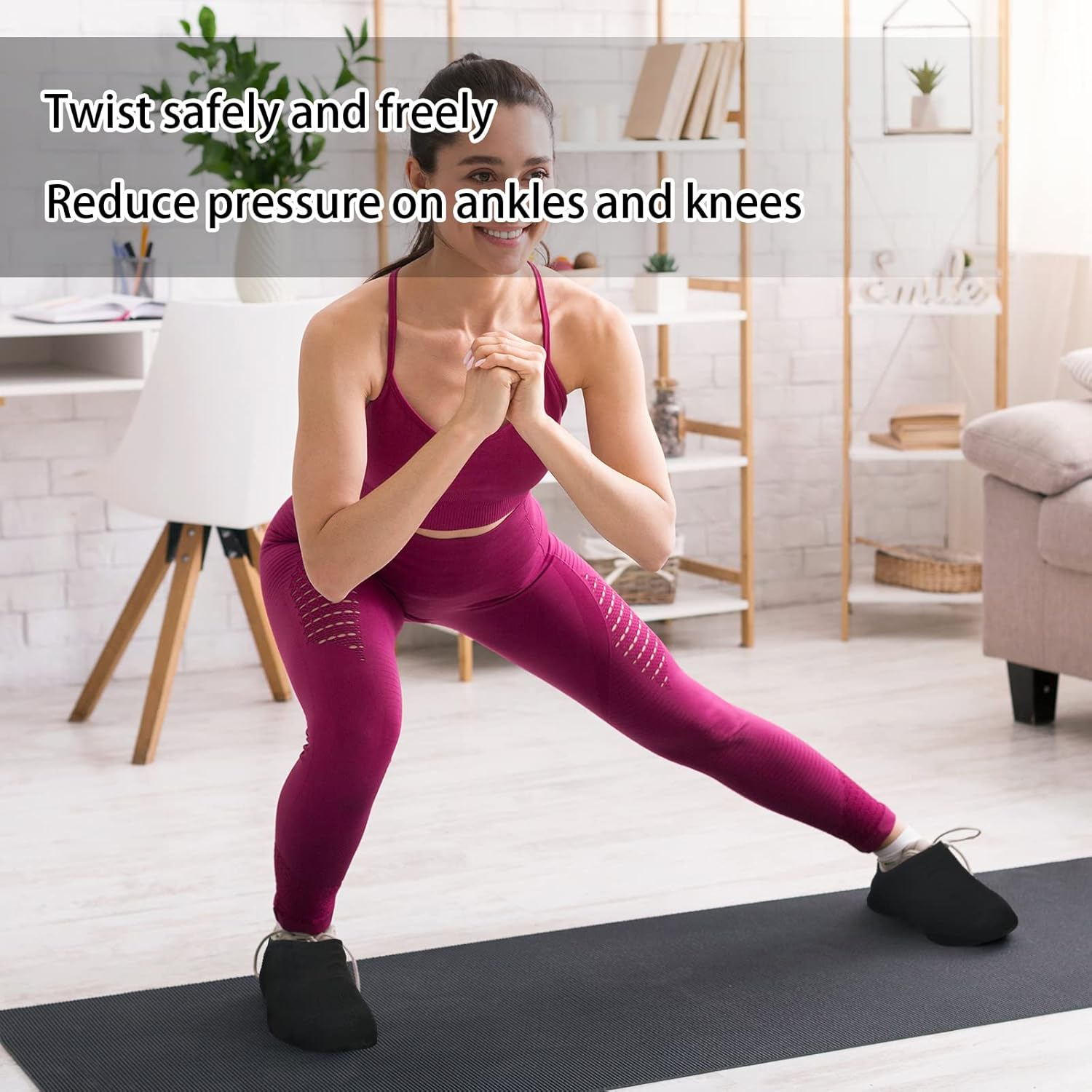 Handepo Dance Shoe Covers Sports Socks for Carpet Floors Women'S Yoga Socks for Dancing Ballet Outdoors image number 4