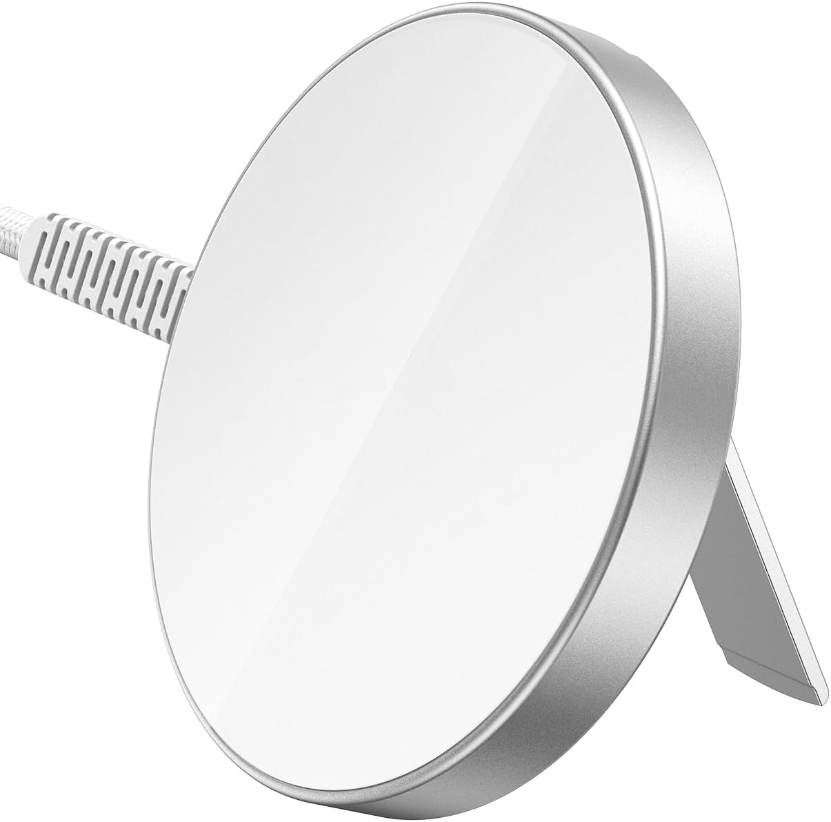 ESR Halolock Wireless Charger, 15W Magsafe Charger, Wireless Charging Pad for Iphone 17/16/15/14/13/12 Series, Airpods 4/3/Pro/Pro 2, Google Pixel 10, Silver