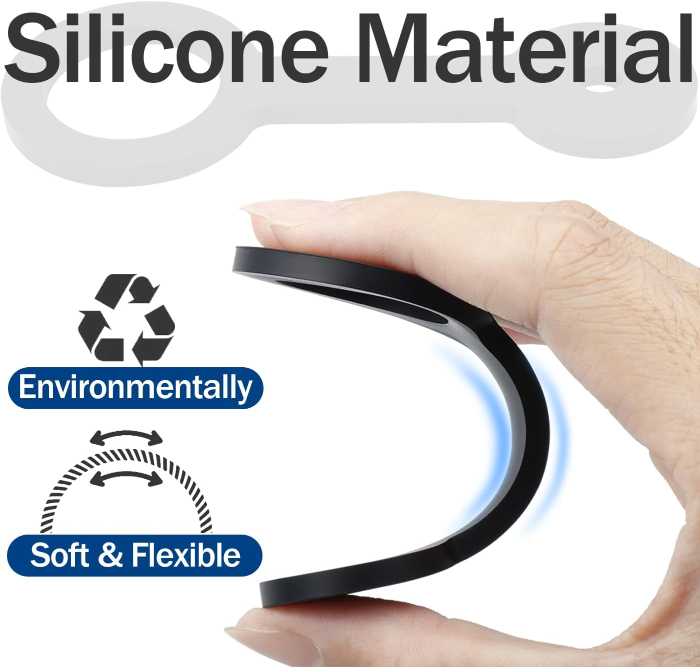 Bestgle 5 Pcs RV Shower Door Travel Latch Strap, 4.5" Silicone RV Camper Bathroom Door Security Lock Straps RV Shower Door Buckle Fit Shower Doors of Camper Travel Trailer Motorhome Third Wheel image number 5