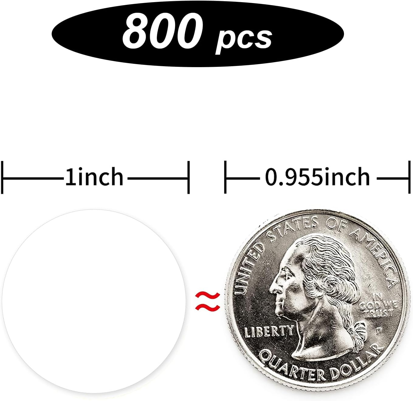 Starboling 800Pcs 1 Inch White round Color Coding,Dot Stickers Labels,Can Writing for Office,Student Classroom and Other Scenarios image number 6