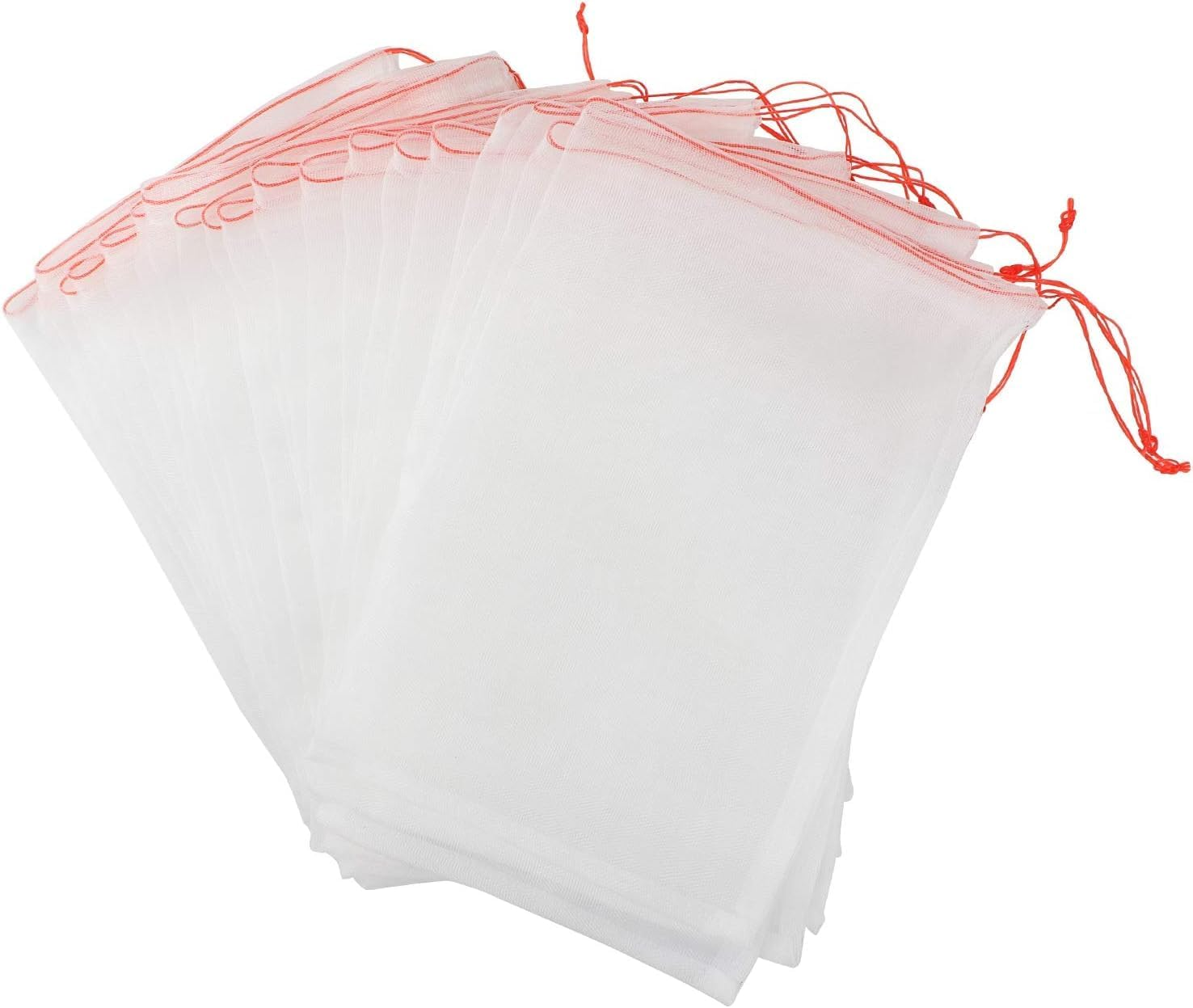 Ezonedeal 50 PCS Fruit Protection Bags, 6X10 Inch Fruit Netting for Fruit Trees, Garden Plant Protector Mesh Cover Bag for Grape, Tomato, Banana, Peach, Apple, Flower image number 5