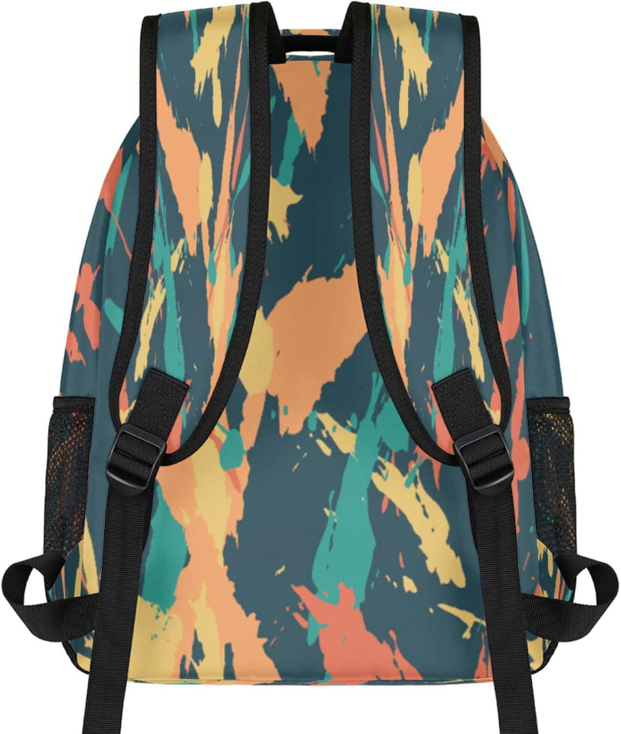 Colored Graffiti Pattern Backpack Lightweight Waterproof Travel Rucksack Vintage Pattern Stylish Backpack for Man Women image number 6