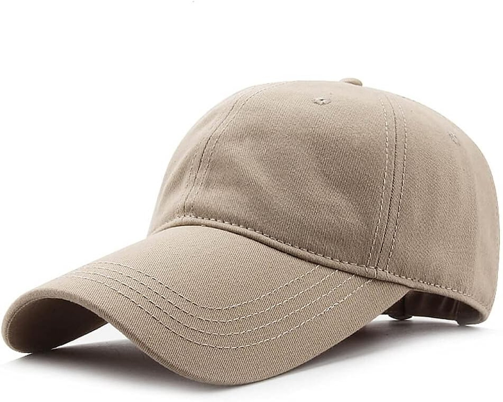 Yizhichu1990 3.5" Long Bill Oversize Baseball-Cap Men Women Plain Twill Cotton Polo Dad Hat