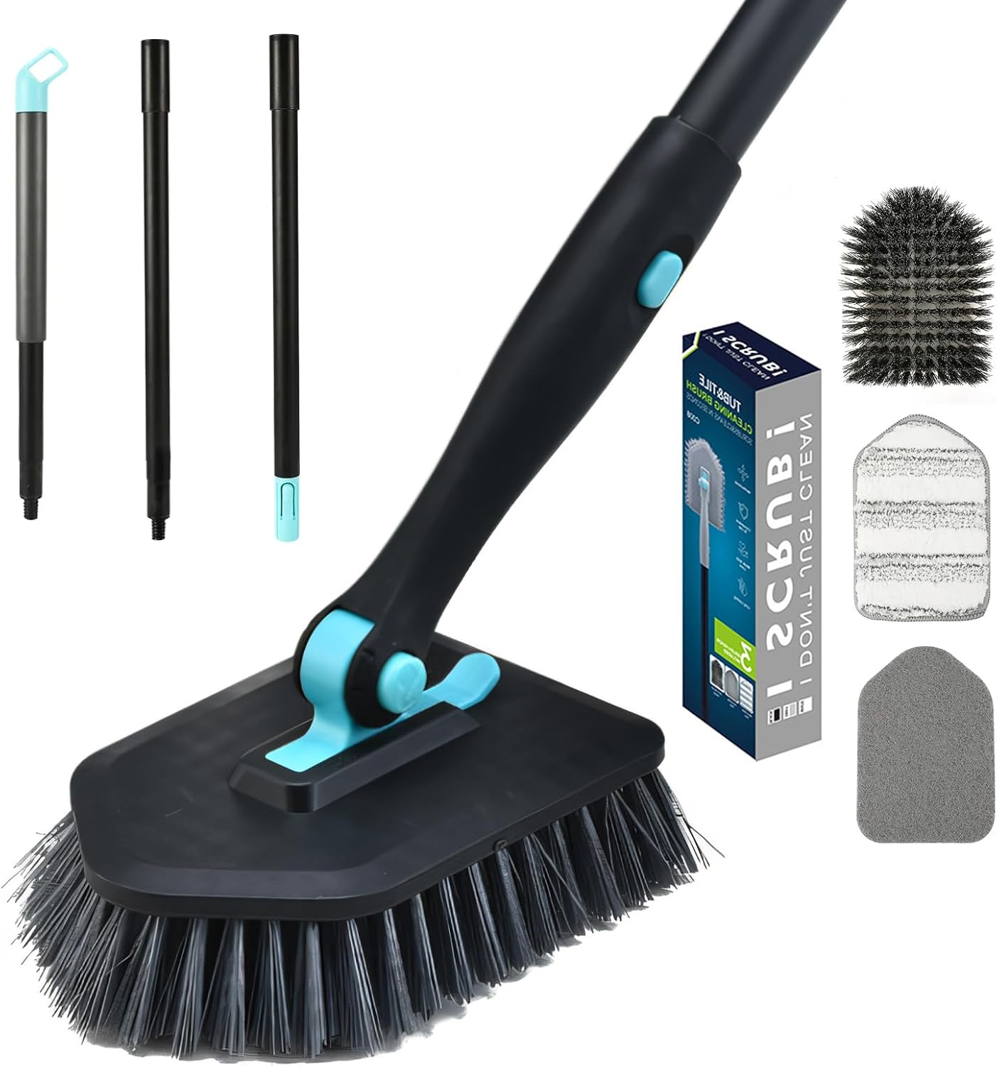 Woobroo Shower Cleaning Brush, Black, 10623 Cm image number 4