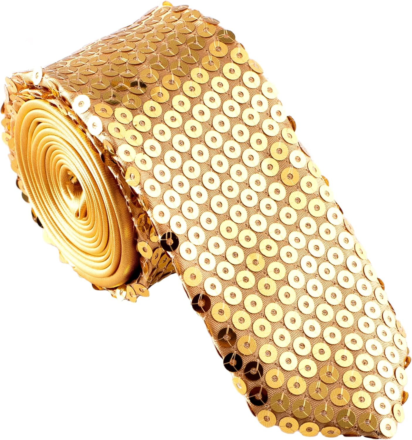 Mens Fashion Sequin Skinny Tie - Great for Weddings, Parties, Costumes, Halloween - Many Colors to Choose From