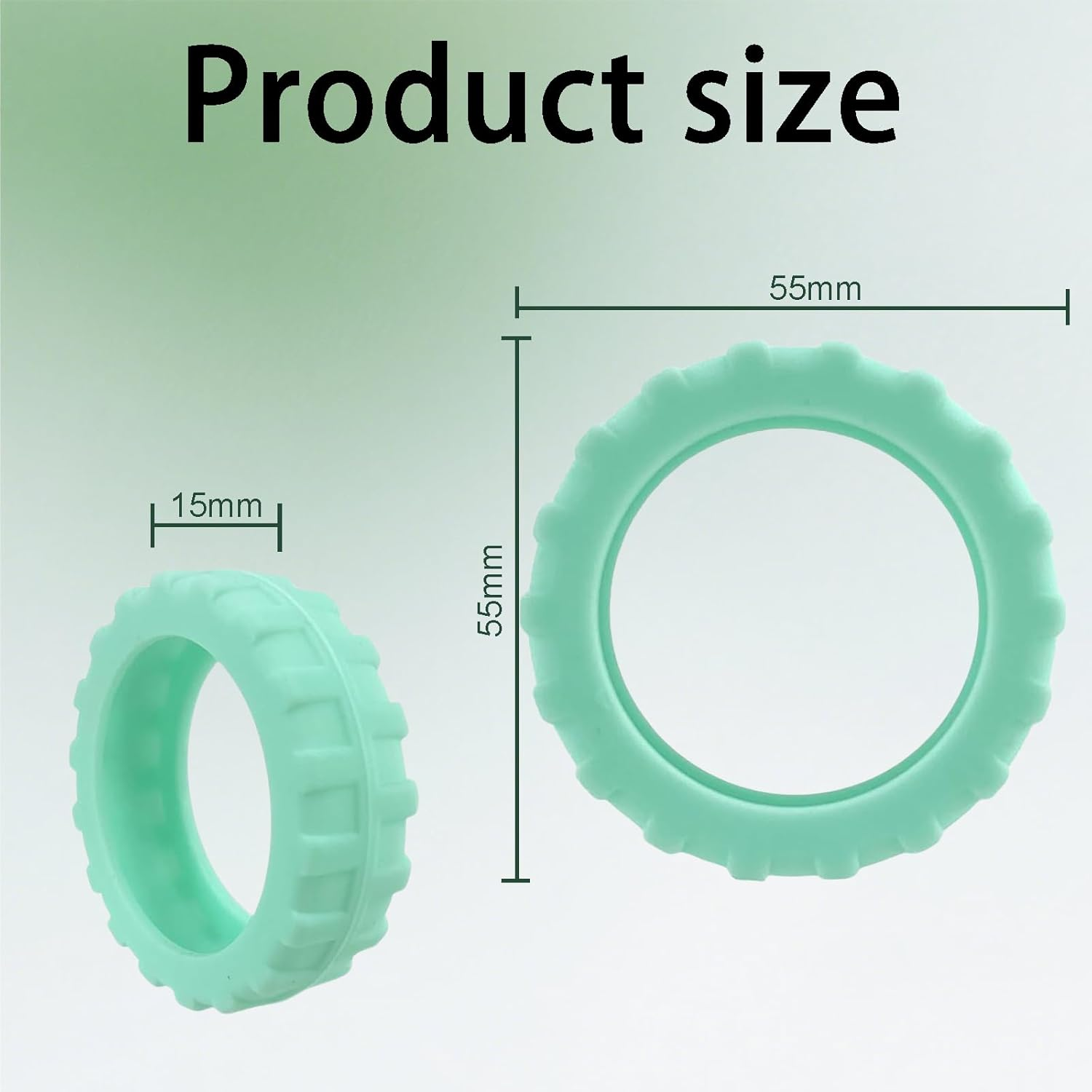 Luggage Wheel Protectors, Silicone Luggage Wheel Covers, Thickened anti - Skid & Scratch - Resistant, Essential Travel Accessories(8 Pcs, Light Green) image number 3