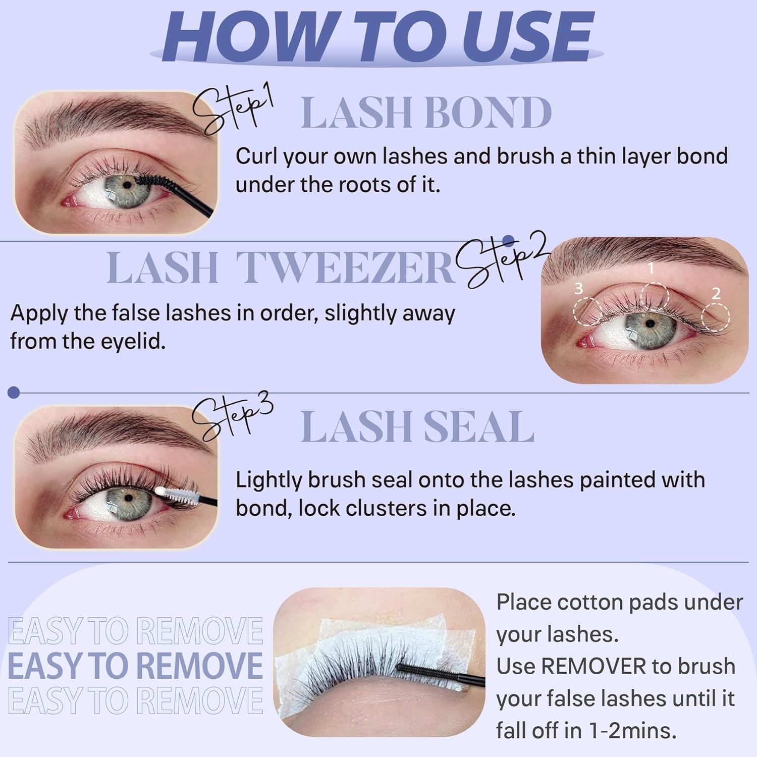 TOOCHUNAG Fluffy Clusters Lashes 150+200D Individual Eyelashes Wispy Lash Clusters D Curl Long Lashes Individual Cluster 14-20Mm DIY Eyelash Clusters Volume Individual Lashes image number 5