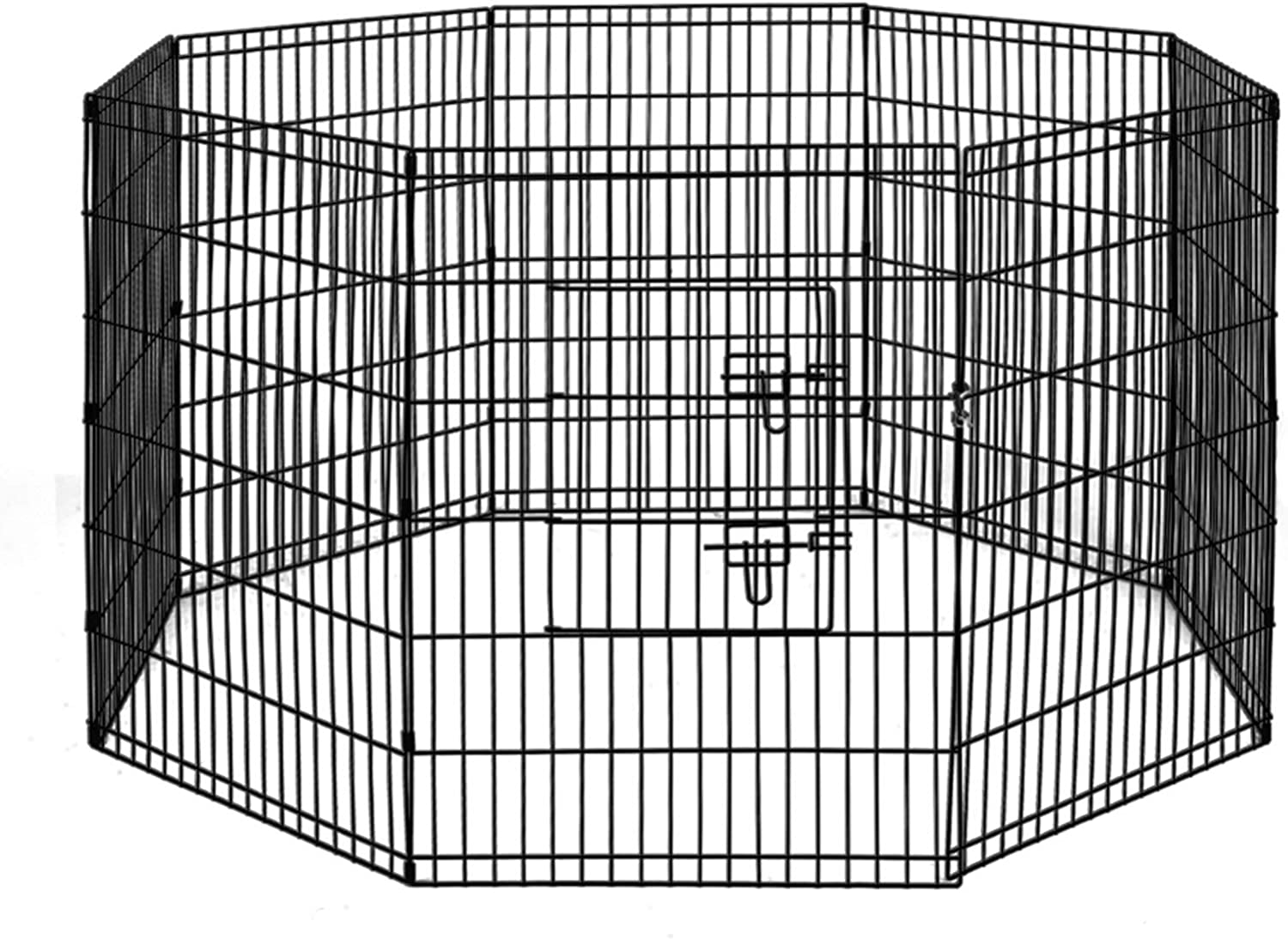 I.Pet 24" Large 8 Panel Pet Dog Playpen Rabbit Play Pen Playpens Fence Cage Cages Puppy Exercise Enclosure Crate Pets Barrier Portable Outdoor Indoor Run Gate Guinea Pig Heavy Panels Kennel