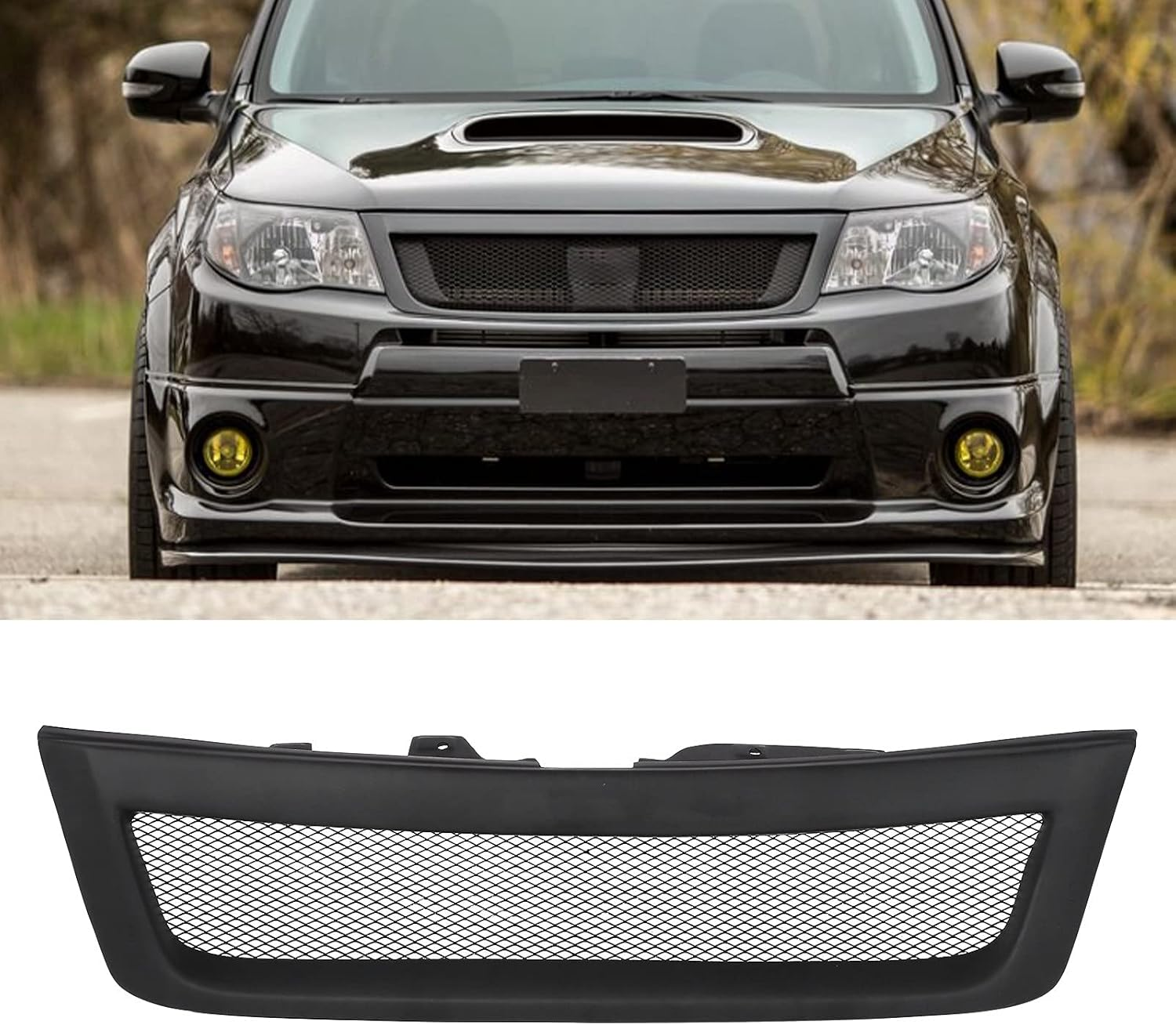 Bumper Grille, Auto Front Radiator Grill Durable Replacement for Forester 2009-2013 for STI Style image number 1