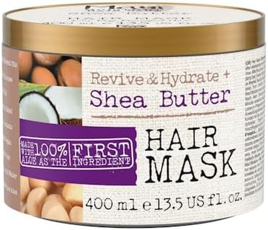 Maui Moisture Revive & Hydrate Shea Butter Hair Mask (400 Ml) Moisturising Hair Mask for Dry, Damaged Hair with Creamy Shea Butter