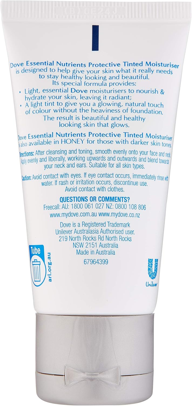 Dove Protective Tinted Moisturizer with Vitamin E and SPF15 Beige, 50Ml image number 4