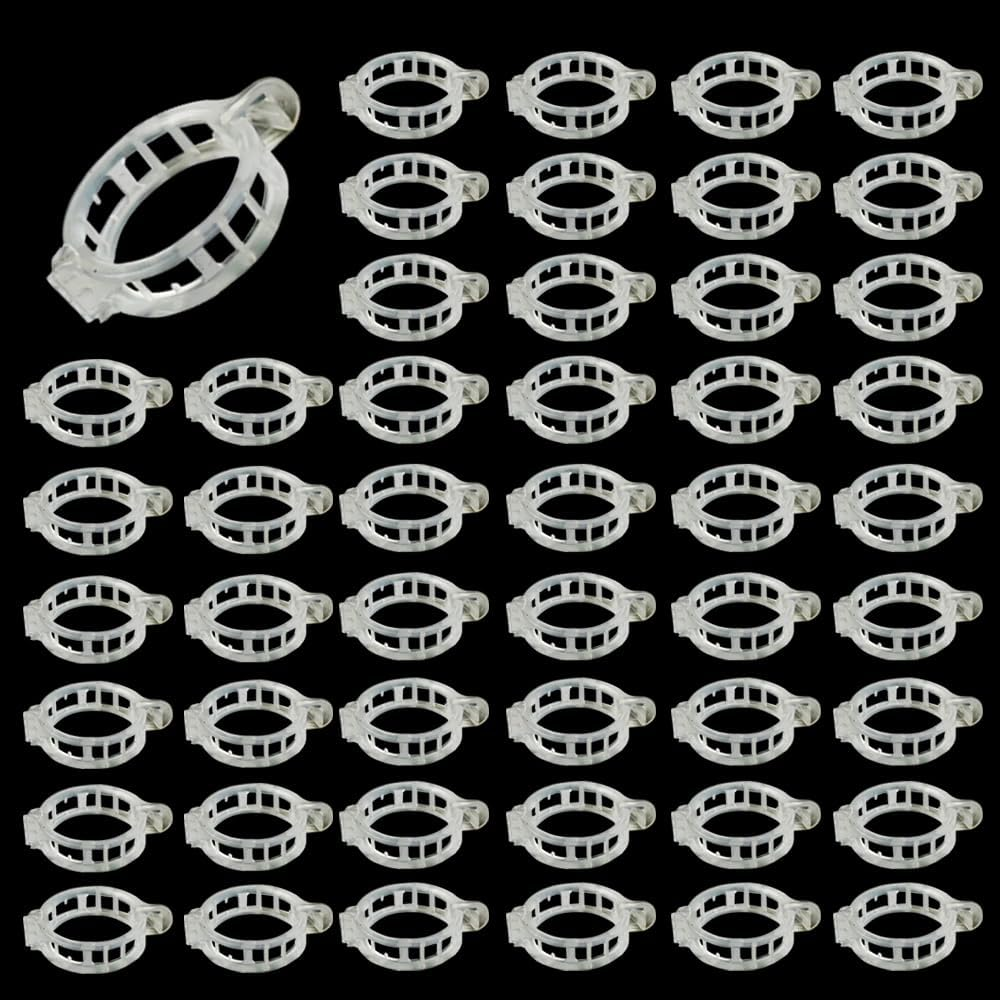 100 Pcs Plastic Plant Clips,Reusable Plastic Trellis Plant Support Clips Plant Fixing Clips Garden Clips for Climbing Plants,Grape Tomato Vine,Vegetables Plants image number 4