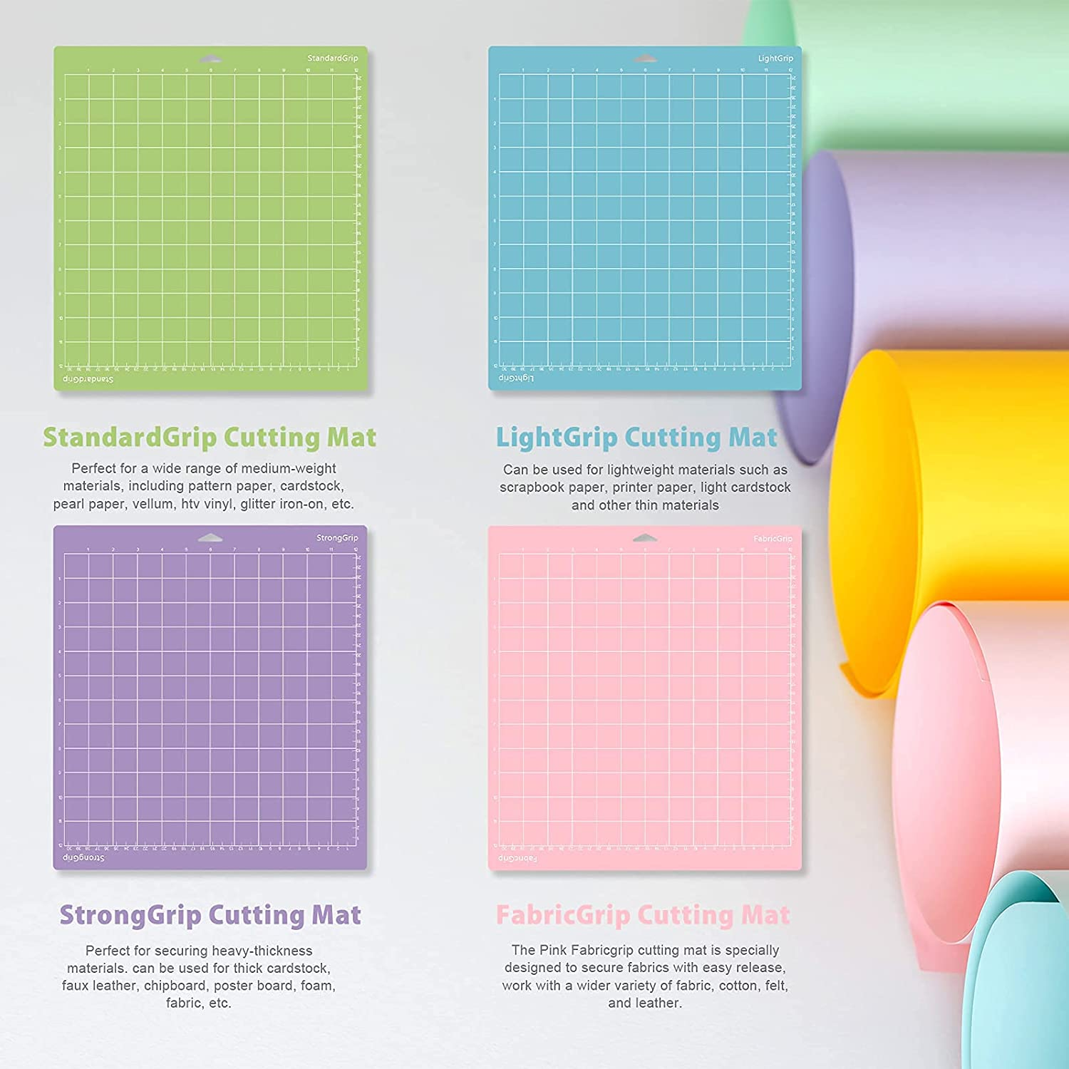 Adhesive Cutting Mat 12"X12" for Cricut Explore Air 2/Air/One/Maker - 4 Pack