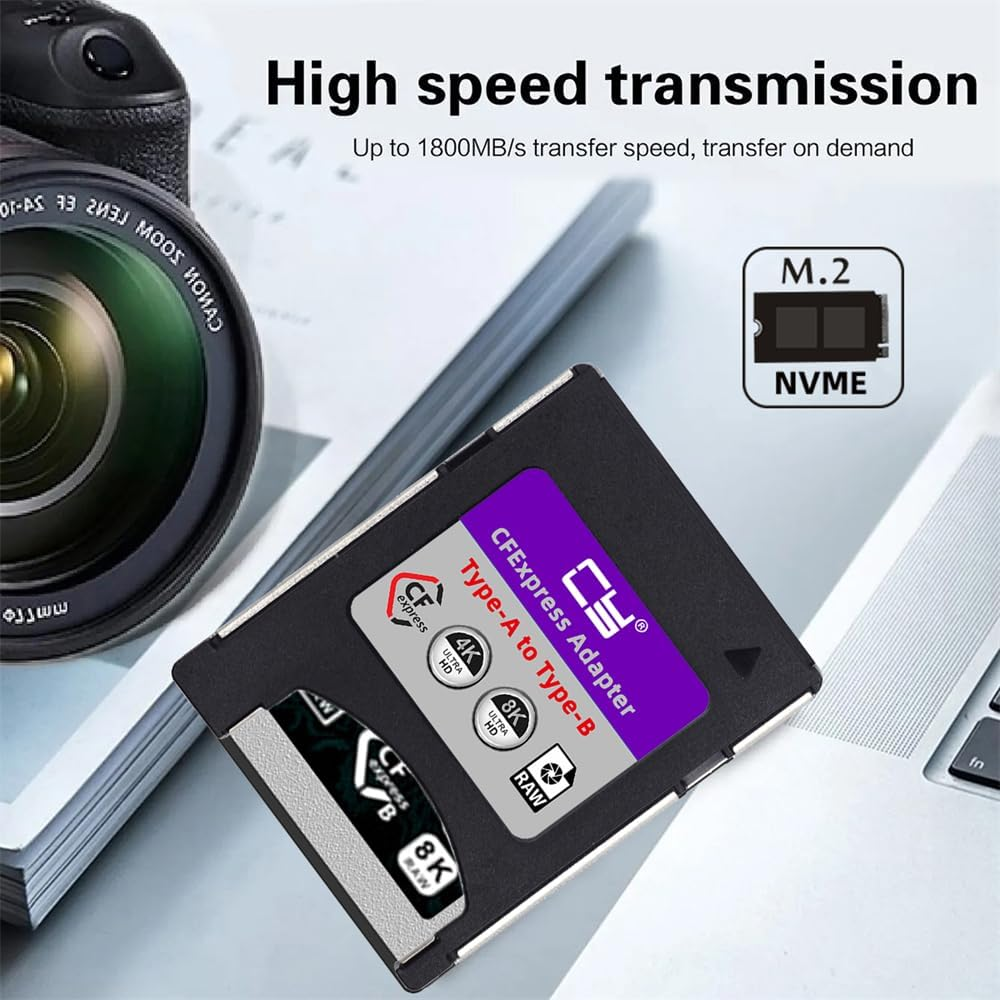 NFHK Cfexpress Type-A to Type-B Memory Card Kit Case CFE CFA to CFB Adapter Compatible with Camera 8K RAW Pcie Extension image number 4