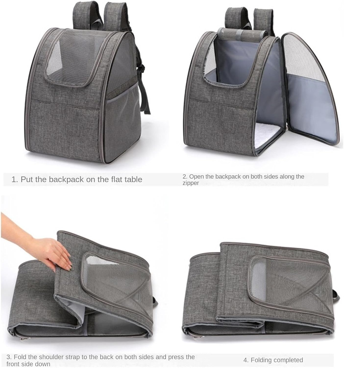 Cat Bag Dog Carrier Pet Carrier Pet Carrier Backpack Cat Travel Bag Lightweight Pet Carrier for Dogs Cats Travel Hiking Cat Carrier Pet Bag Carrier(Color:Black)