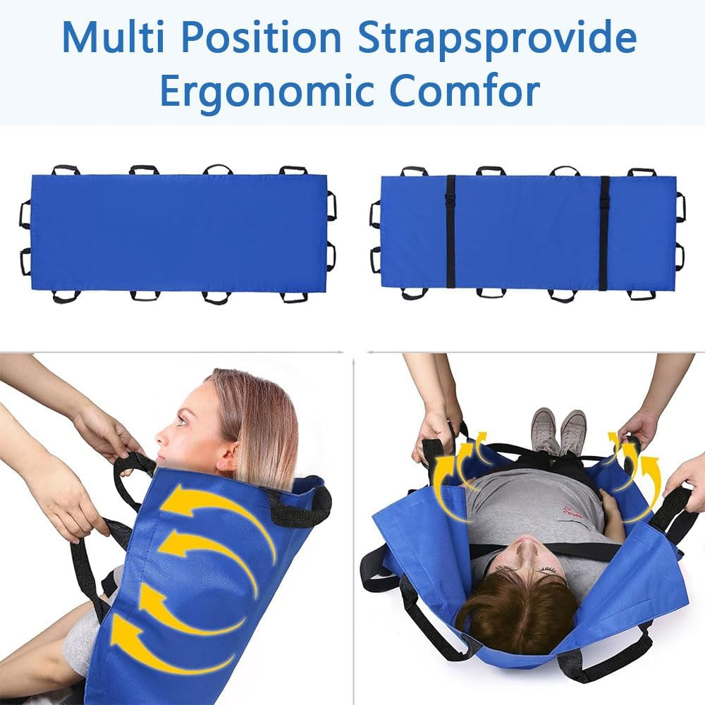 Portable Transport Stretcher with 12 Handles &ndash; Lightweight Emergency Patient Mover for Animals & Humans, Foldable Casualty Evacuation Stretcher for Travel, EMS, Home, Clinic Use image number 3