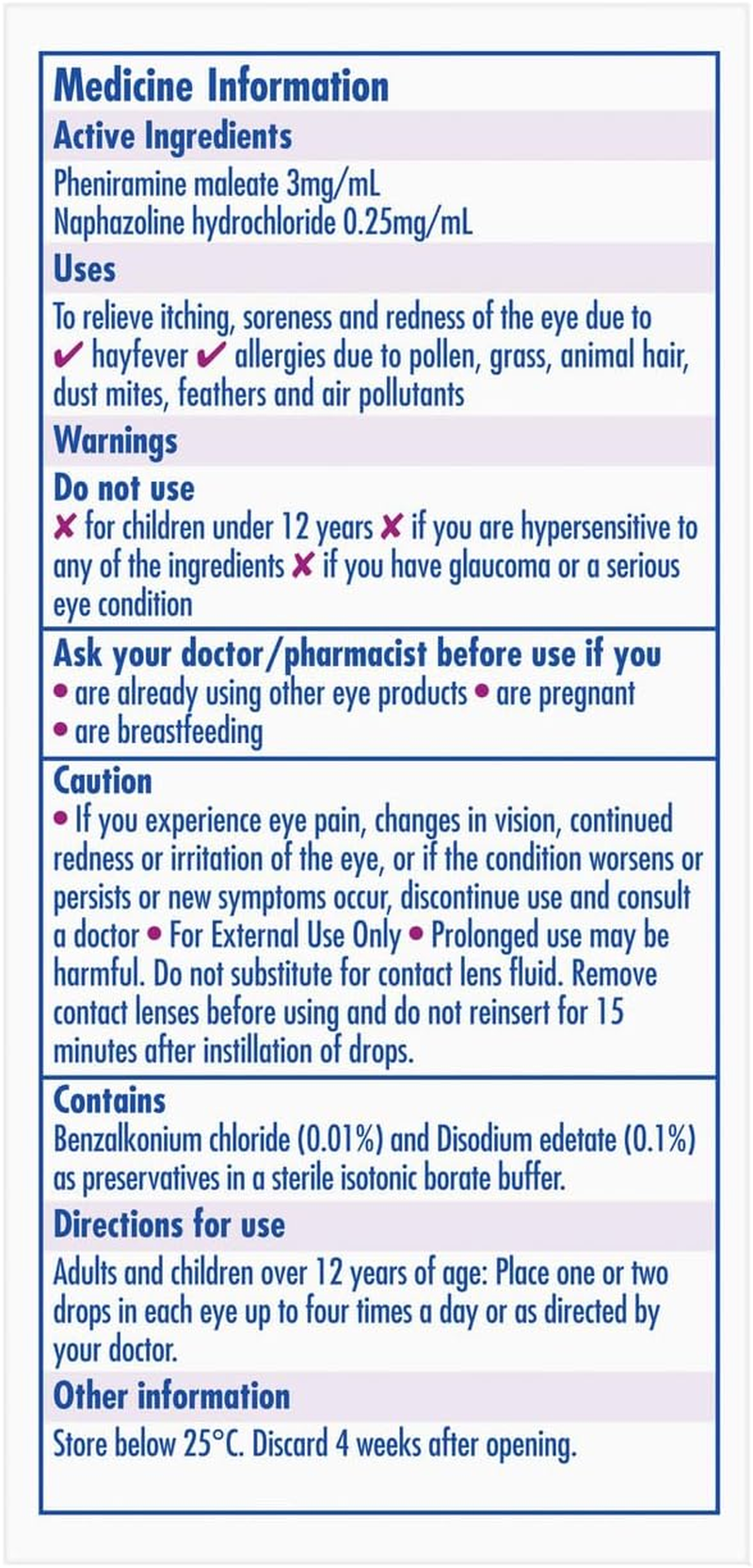 Visine Allergy Eye Drops, 15 Milliliters image number 5
