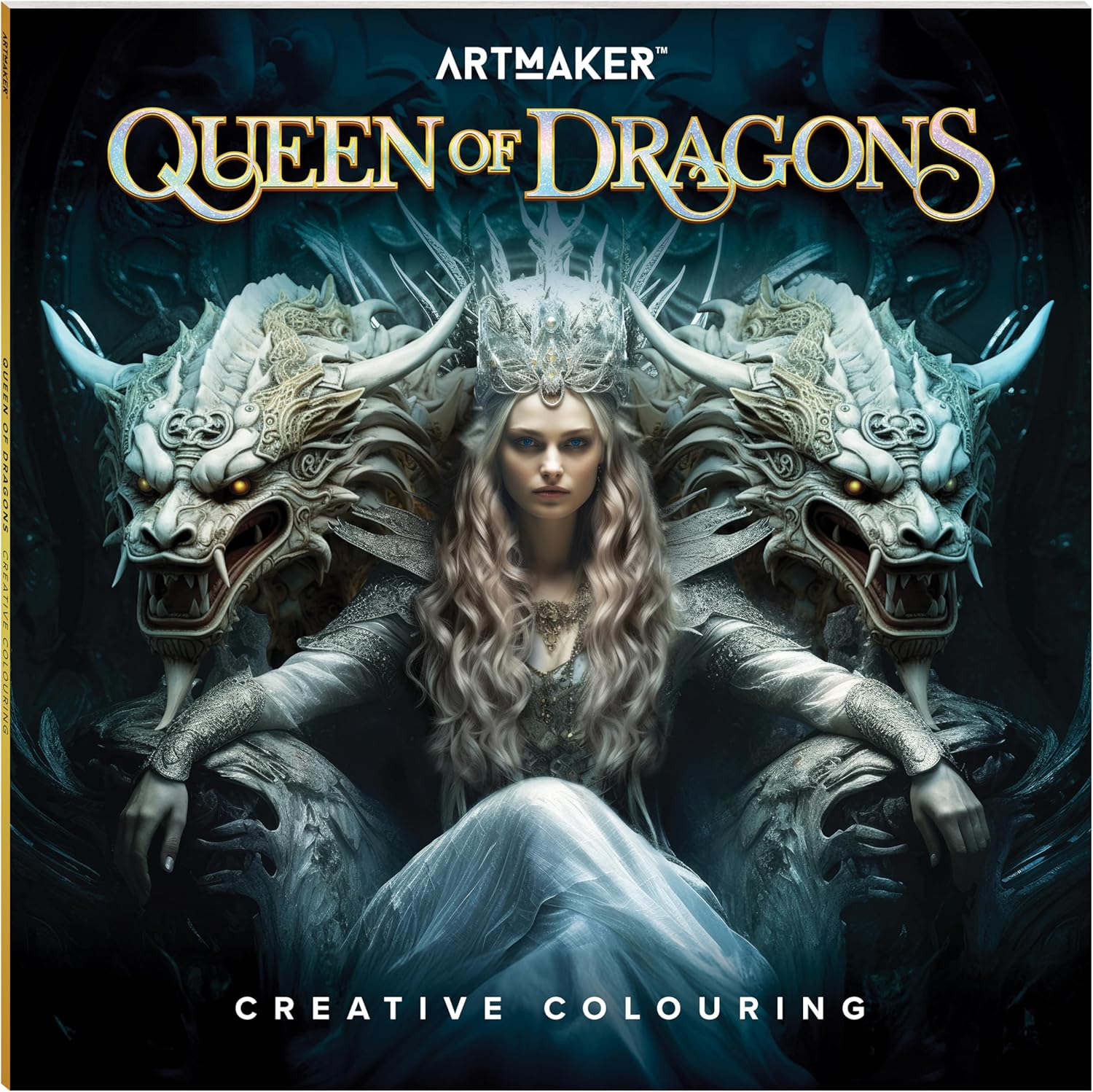 Art Maker Creative Colouring Queen of Dragons &ndash; 48-Page Fantasy Colouring Book Featuring Dragons, Royalty, and Enchanted Castles &ndash; Great for Fantasy Lovers image number 3