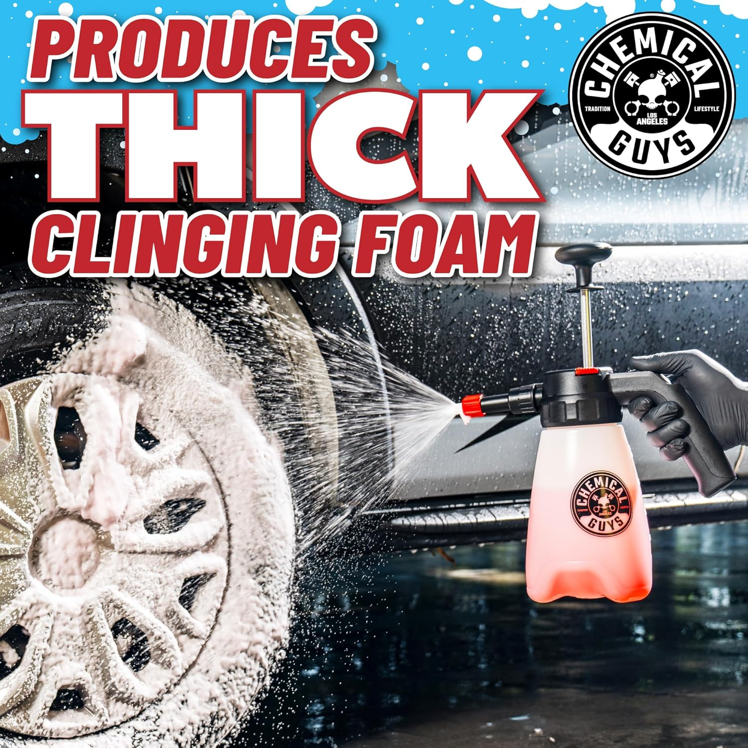 Chemical Guys Mr. Sprayer Foamer, Foaming Pump Sprayer for Home, Garden and Car Detailing & Washing (50 Oz Bottle), Clear image number 4