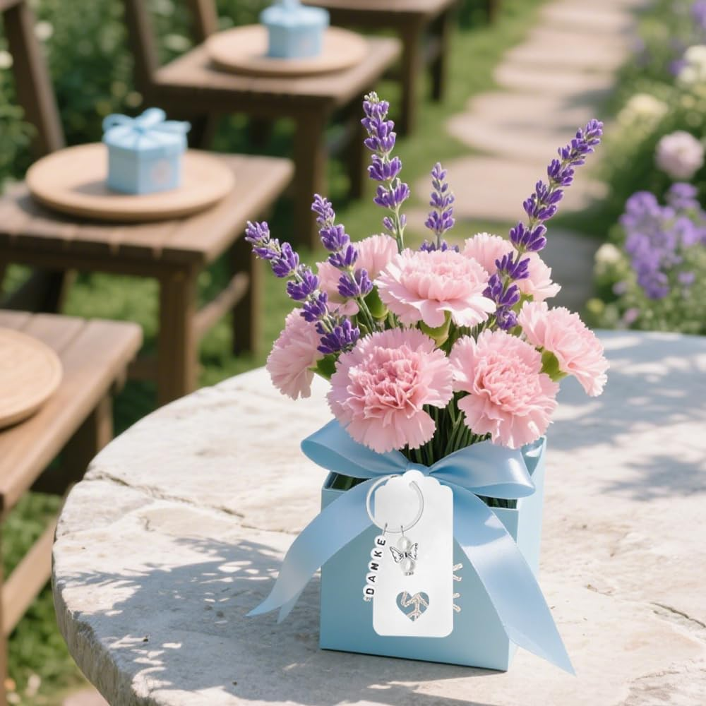 Pack of 30 Guest Gifts Communion Wedding Guest Gift Confirmation Christening Thank You Communion Guest Gifts Guardian Angel Pendant with Organza Bag Kraft Paper Pendant for Baby Shower Wedding image number 2