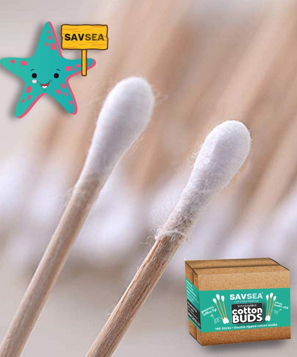 Bamboo Cotton Buds/Swabs 239 Stems / 480 Swabs (Pack of 3)