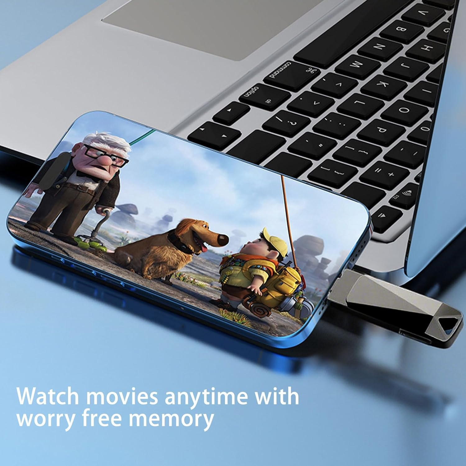 2TB USB Drive, 4-In-1 Iphone USB Stick, USB Flash Drive for Backup, Compatible with Iphone, Ipad, Android, PC USB Memory Stick (Black) image number 6