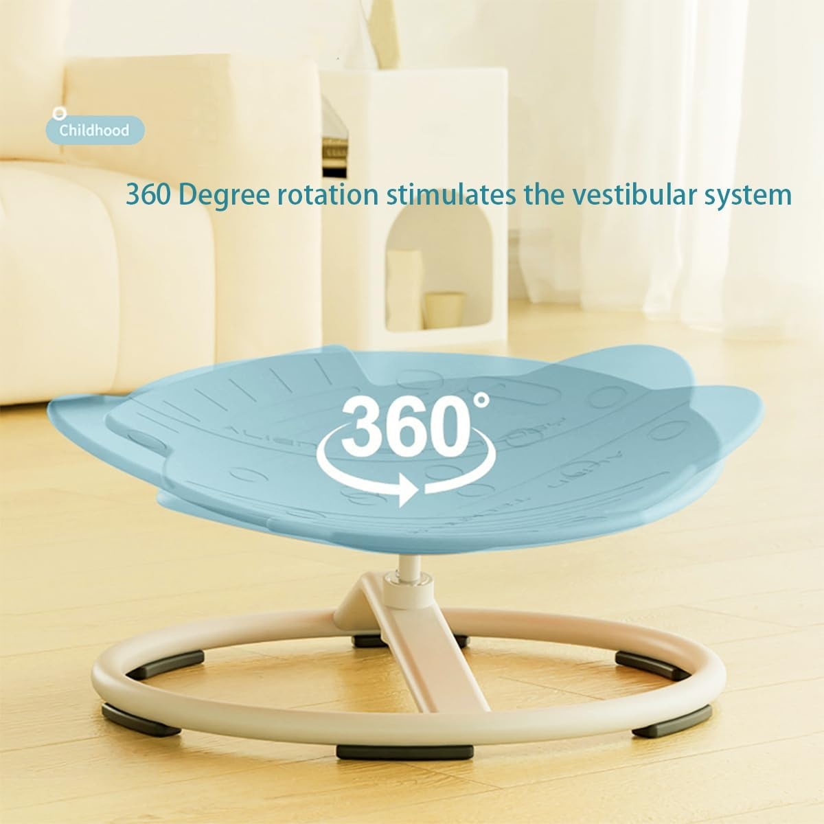 Sensory Swivel Chair - Spinning Seat for Kids with Autism,Training Body Coordination Toys for Toddlers(Blue)