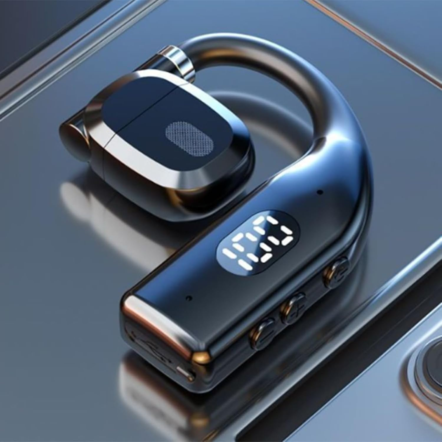 Sport Earbuds - Wireless Earbuds Wrap around Ear,Battery Display 5.3 Headphone Sweatproof Waterproof Earpiece for Workout Swimming Motorcycle Fitness Running Working Women image number 1