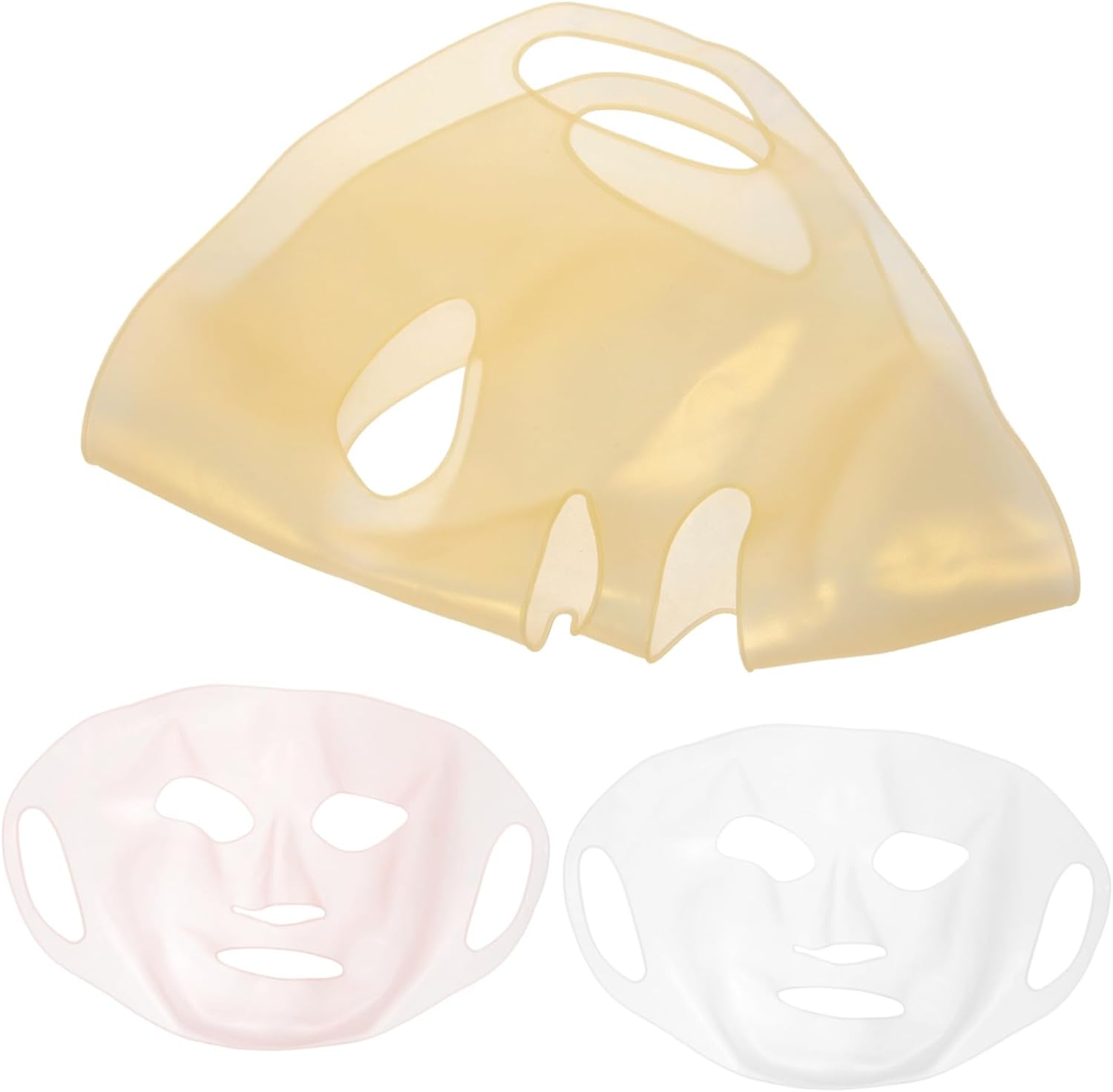 KOMBIUDA 3Pcs Silicone Covers Reusable Moisturizing Facial Cover Hydrating Skincare Comfortable Fit for Women and Prevents Evaporation image number 1