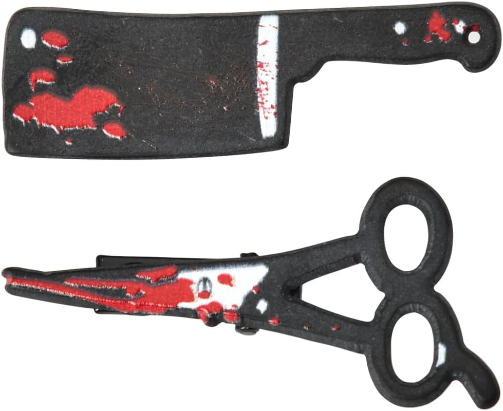 Halloween Costume Hair Clips for Women Thin Thick Hair Blood Hair Clips for Girls Halloween Decorative Hair Clips for Women Hair Accessories Fine Hair Clips for Thin Hair Barrettes for Women Cosplay