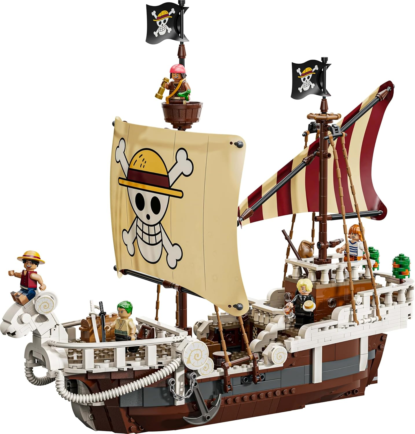 LEGO&reg; ONE Piece the Going Merry Pirate Ship 75639 Boat Set Building Toy with 5 Minifigures,Netflix Live Action Merch,Anime Decor Model Kit,Adventure Toy for Kids,Collectible Set for Boys and Girls image number 2