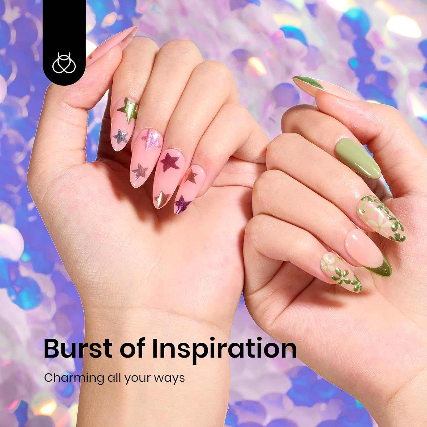 Beetles Gel Polish Gel Polish 8 Colors Chrome Powder for Nails Pink Purple Blue Green Silver Golden Rainbow Nail Powder 2024 Mirror Effect Manicure Art Decoration Powder Holographic Pigment image number 2