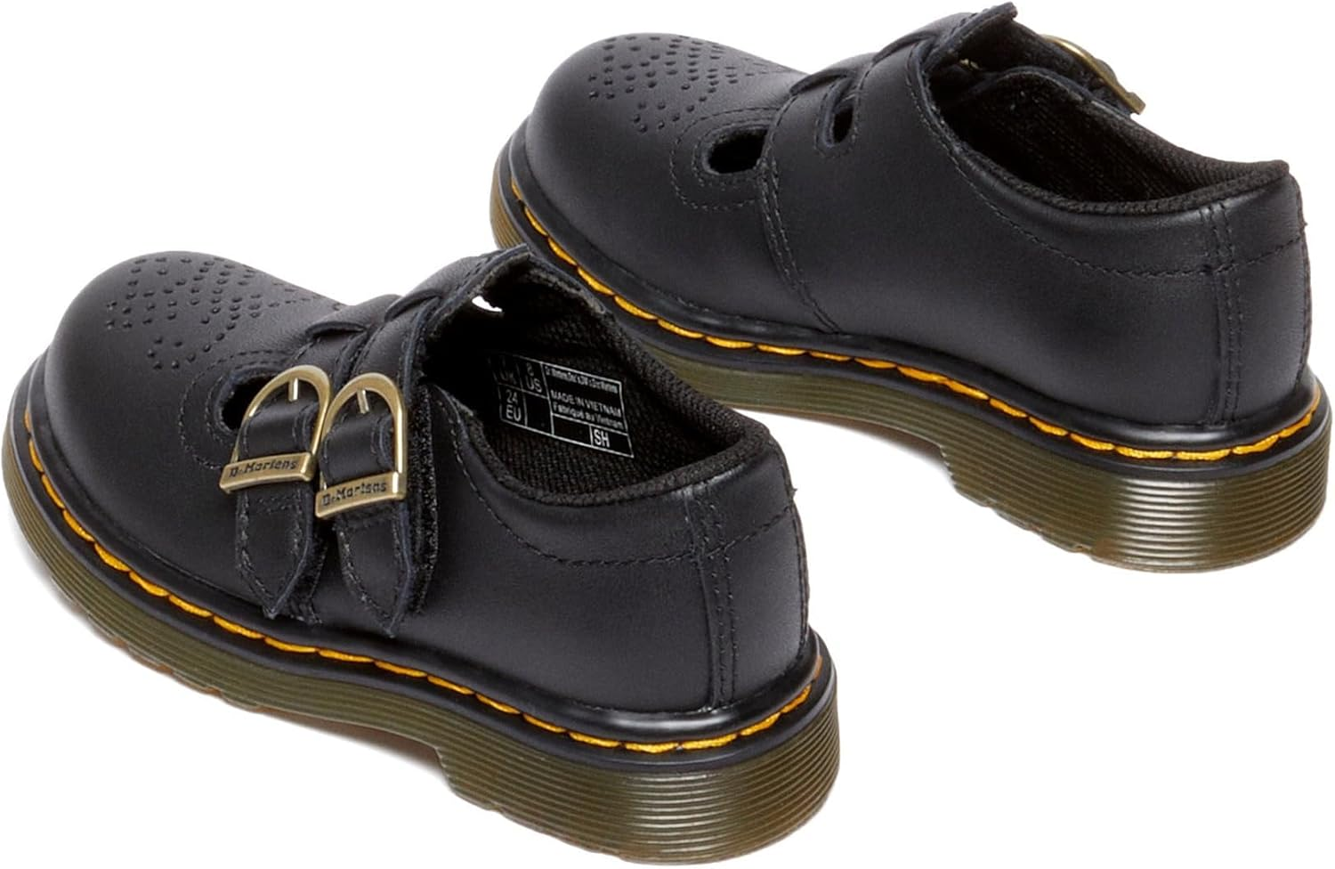 Dr. Martens Infants 8065 T Infants Mary Jane Shoe Softy T Leather, Black, UK image number 3
